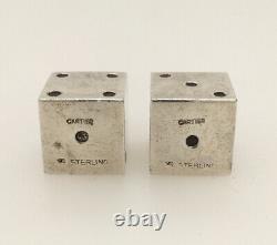 Cartier Vintage Sterling Silver Dice Pair Rare