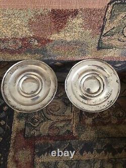 Chantilly by Gorham Sterling Silver pair of Candlesticks #750 Vintage