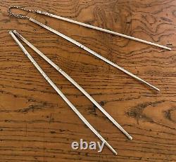 Chinese Export Sterling Silver Chopsticks X 2 Pairs Antique Vintage