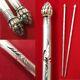 Chopstick Pure Sterling Silver 925 Thailand Reusable Handmade Vintage 1pair Gift