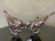 Christofle Lumiere D'argent Vintage Silver Pair Of Sparrow Bird Sculptures