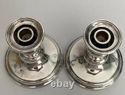 Christofle Silver Plated Candlesticks France Can be used w Glass Globes Vintage