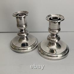Christofle Silver Plated Candlesticks France Can be used w Glass Globes Vintage