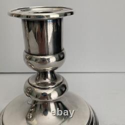Christofle Silver Plated Candlesticks France Can be used w Glass Globes Vintage
