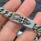 Chrome Hearts Classic Vintage Cross Double Buckle 925 Silver Chain Brace -unisex