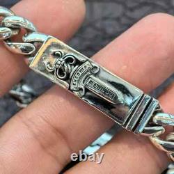 Chrome Hearts Classic Vintage Cross Double Buckle 925 Silver Chain Brace -Unisex