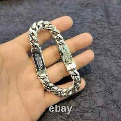 Chrome Hearts Classic Vintage Cross Double Buckle 925 Silver Chain Brace -Unisex