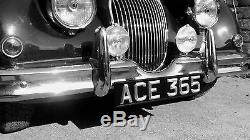 Classic & Vintage Ace Peak, Number / License Plates, Black & Silver, (Pair)