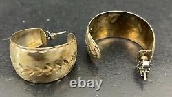 Collection Six Pairs of Beautiful Estate Vintage Sterling Silver Unique Earrings