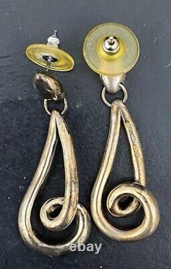 Collection Six Pairs of Beautiful Estate Vintage Sterling Silver Unique Earrings
