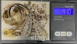 Collection Six Pairs of Beautiful Estate Vintage Sterling Silver Unique Earrings