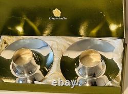 Couple Eggcup Vintage Christofle France Coll. Gaul Lino Sabattini 1958 New