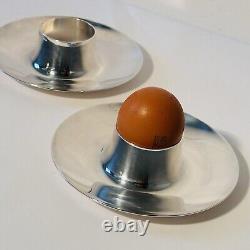 Couple Eggcup Vintage Christofle France Coll. Gaul Lino Sabattini 1958 New