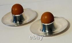 Couple Eggcup Vintage Christofle France Coll. Gaul Lino Sabattini 1958 New
