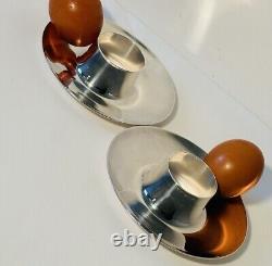 Couple Eggcup Vintage Christofle France Coll. Gaul Lino Sabattini 1958 New