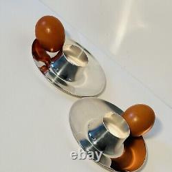 Couple Eggcup Vintage Christofle France Coll. Gaul Lino Sabattini 1958 New