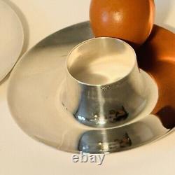 Couple Eggcup Vintage Christofle France Coll. Gaul Lino Sabattini 1958 New