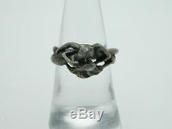 Couple Erotic Lovers Love Making Embracing Figural Sterling Silver VTG Ring 6.5
