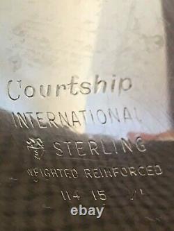 Courtship International Sterling Pair 9 Tall Candlesticks 1936