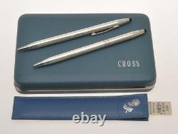 Cross vintage 1960 couple's gift set, 2 BP for him & her, 925 solid silver
