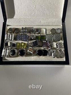 Cufflinks LOT of 21 Pairs Of Assorted Stainless Steel. Both Modern & Vintage