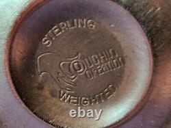 DUCHIN CREATION Weighted STERLING SILVER 3 Arm Candelabra 7.5x10 Vintage Pair