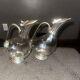 Eclectic Pair Clear Glass And Silver-plated Duck Wine/claret Decanter Vintage