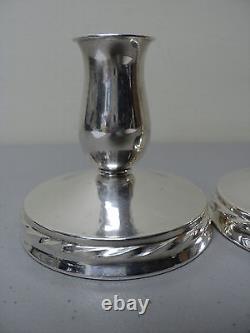 Elegant Pair Vintage TOWLE Sterling Silver 3.5 Candlesticks