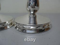 Elegant Pair Vintage TOWLE Sterling Silver 3.5 Candlesticks