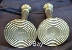 Elegant Vintage Pair of 9-3/4 Inch Tall Sterling Silver Candlestick Holders