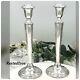 Empire Sterling Silver Candle Sticks Vintage Pair Vintage Weighted #25 A Pair