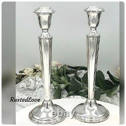 Empire Sterling Silver Candle sticks Vintage Pair Vintage weighted #25 A Pair