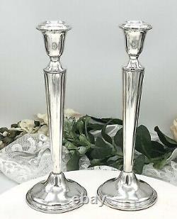 Empire Sterling Silver Candle sticks Vintage Pair Vintage weighted #25 A Pair