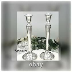 Empire Sterling Silver Candle sticks Vintage Pair Vintage weighted #25 A Pair