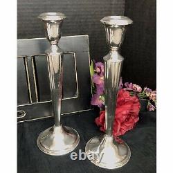 Empire Sterling Silver Candle sticks Vintage Pair Vintage weighted #25 A Pair
