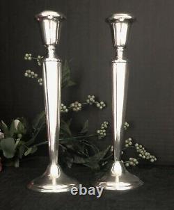 Empire Sterling Silver Candle sticks Vintage Pair Vintage weighted #25 A Pair