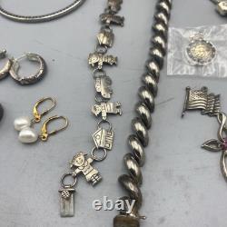 Estate Jewelry Lot- Sterling Silver-Vintage-Brighton-Italy-Cosmetic SEE PICS