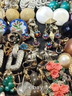 Estate Vtg/Mod 88 Pair Clip-on And Screw back Earring Lot All Wearable Unsigned