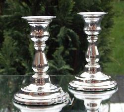 Fabulous Pair Vintage Solid Silver Candlesticks London 1995