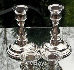 Fabulous Pair Vintage Solid Silver Candlesticks London 1995