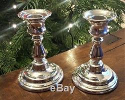 Fabulous Pair Vintage Solid Silver Candlesticks London 1995