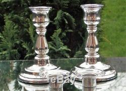 Fabulous Pair Vintage Solid Silver Candlesticks London 1995