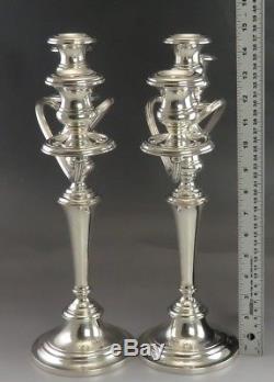 Fine Pair Vintage Gorham Sterling Silver Convertible Candelabra Candlesticks