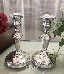 Fisher Sterling Candelabras Twisted Convertible Vintage 3 Arm #305 Rare Pair