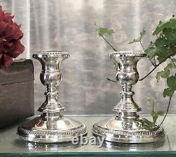 Fisher Sterling Candelabras Twisted Convertible Vintage 3 Arm #305 Rare Pair