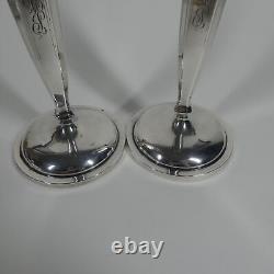 Frank Whiting Sterling Silver Pair Candle Holders 5449 8 Vintage Candlesticks