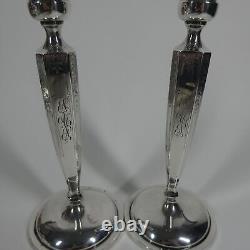 Frank Whiting Sterling Silver Pair Candle Holders 5449 8 Vintage Candlesticks