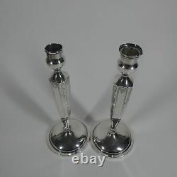 Frank Whiting Sterling Silver Pair Candle Holders 5449 8 Vintage Candlesticks