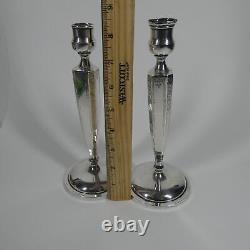 Frank Whiting Sterling Silver Pair Candle Holders 5449 8 Vintage Candlesticks
