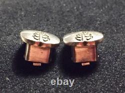 GEORG JENSEN Vtg Pair St Silver Floral Clip EARRINGS #113 by Gundorph ALBERTUS